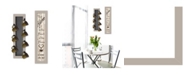 Trendy Decor 4U Come On In 2-Piece Vignette with 7-Peg Mug Rack by Millwork Engineering, Sand Frame, 7" x 32"